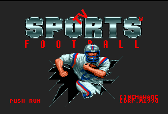 TV Sports Football title screen for PC Engine